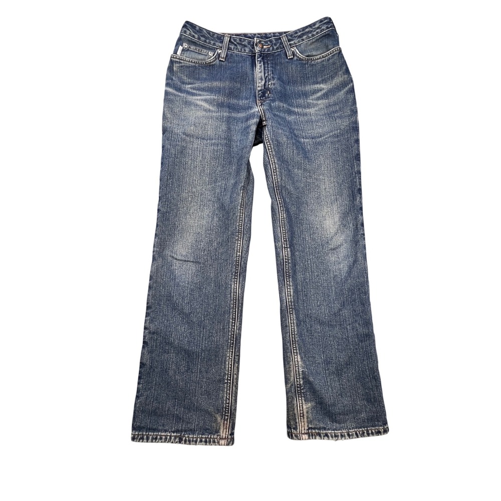Carhartt Blue Flannel Lined Relaxed Fit Jeans Women 4 x 30 WB022 ADT